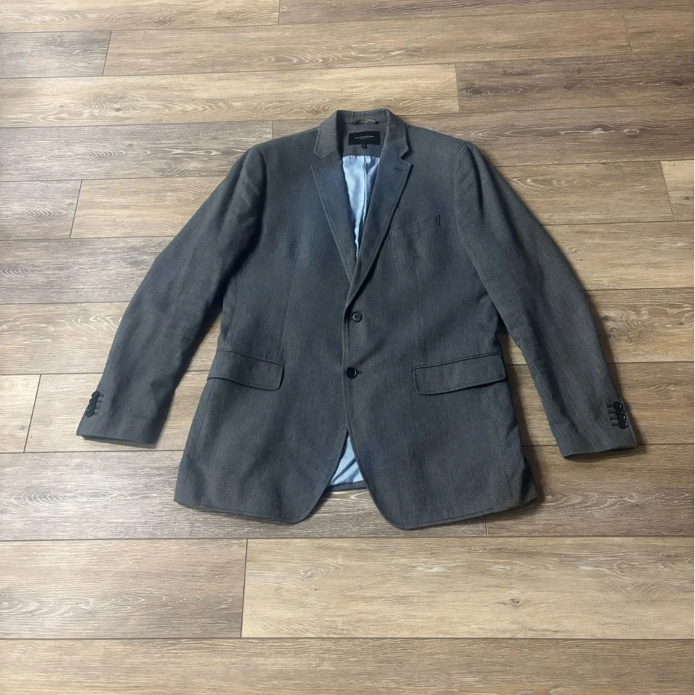 Banana Republic Men's Sport Coat Sz 44L Blue Tailored Fit Cotton Office Career